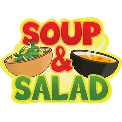 Buy SignMission 24 In. Soup & Salad Concession Decal Sign - Cart Trailer Stand St... • 30.74$