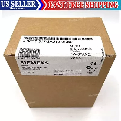 Buy New Siemens 6ES7317-2AJ10-0AB0 SIMATIC S7-300 CPU 317-2DP 6ES7 317-2AJ10-0AB0  • 455.20$