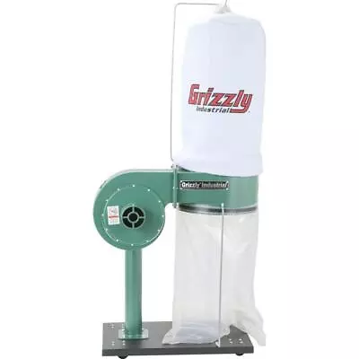 Buy Grizzly Industrial Dust Collector 1 HP 500 CFM W/Bag Filter Type Multi-Colored • 302.93$