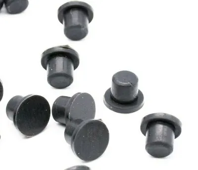 Buy 8mm Rubber Hole Plugs  Black  Push In Stem Bumper  13mm OD  12 Per Package • 9.98$