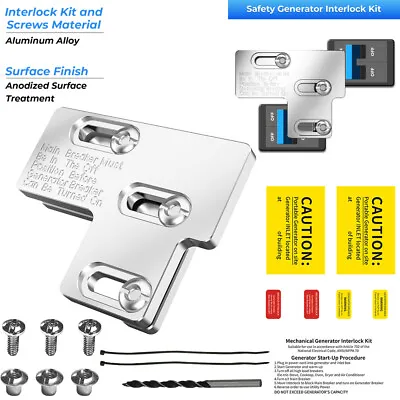 Buy Generator Interlock Kit For Siemans OR ITE 100 Amp Panels W/ Style Main Breaker • 37.69$
