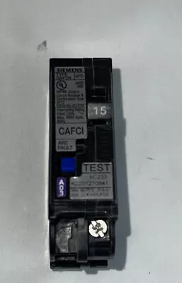 Buy Siemens QA115AFCN 15A 1-Pole Plug-On Neutral Circuit Breaker - Black • 48$