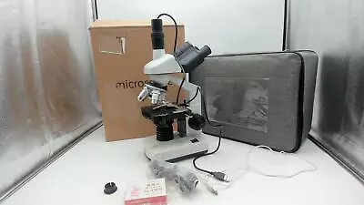 Buy Professional Laboratory Research Compound Trinocular Microscope For Adults • 215.99$