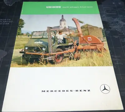 Buy Unimog Does Heavy Work Light Mercedes Benz Company Booklet/brochure Very Rare • 160.32$