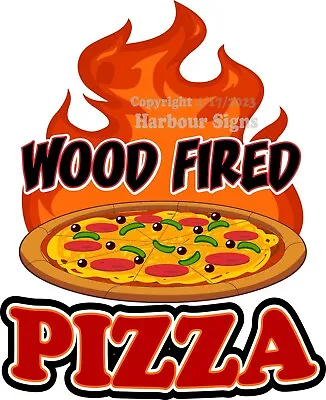 Buy Wood Fired Pizza DECAL (CHOOSE SIZE) Square Food Truck Concession Sticker • 19.99$