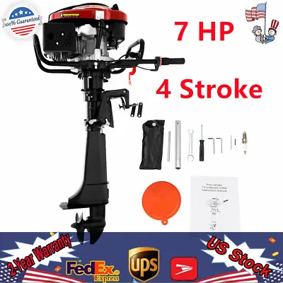 Buy 7HP 4-Stroke Outboard Motor Fishing Boat Sailboat Engine Air Cooling CDI System • 498.75$