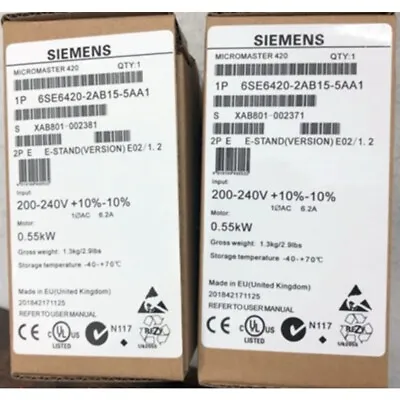 Buy New Siemens 6SE6440-2AB15-5AA1 6SE6 440-2AB15-5AA1 MICROMASTER440 Without Filter • 534.97$