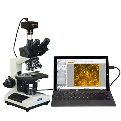 Buy OMAX 40X-2500X 14MP Digital Darkfield Trinocular Compound Microscope Live Blood • 944.99$