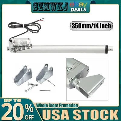 Buy 1000N 14mm/s 14  12V Linear Actuator 350mm For Auto Car Lift Heavy Duty Medical • 36.99$