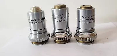 Buy Vintage Bausch And Lomb Microscope Objective Lenses • 14.95$