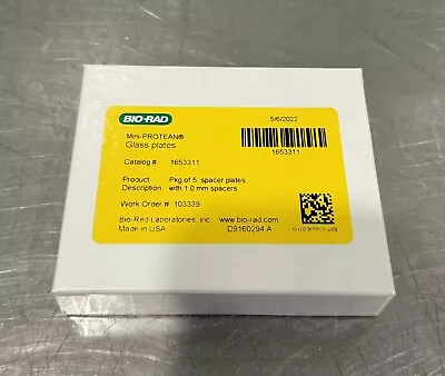 Buy Bio-Rad 1653311 Mini-PROTEAN® Spacer Plates With 1.0 Mm Space Package Of 5 NEW! • 61.95$