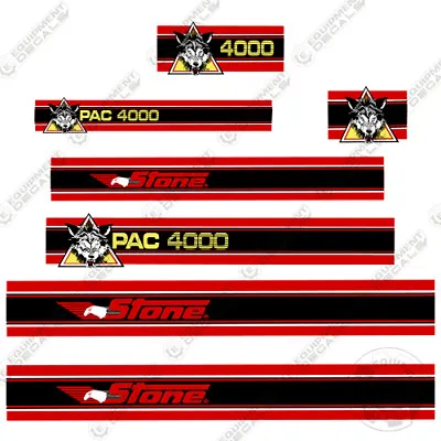 Buy Fits Stone Wolfpac 4000 Vibratory Roller Decal Kit - Custom Decal Kit • 179.95$