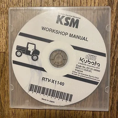 Buy Kubota RTV-X1140 Tractor Utility Vehicle Workshop Shop Service Repair Manual • 36$