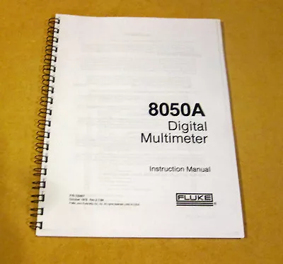 Buy FLUKE 8050A Digital Multimeter Instruction Manual • 12.95$