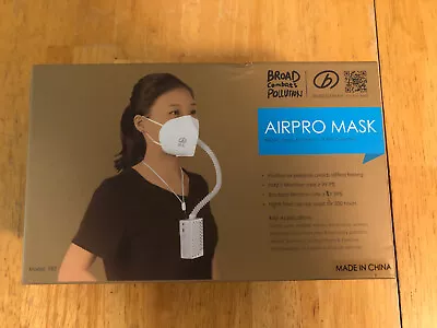 Buy BROAD AirPro Mask Rechargeable Powered HEPA Air Purifying Respirator  Open Box • 20$