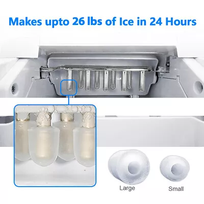 Buy SMAD Countertop Electric Mini Ice Cube Maker Compact Ice Machine Fridge Silver • 149$