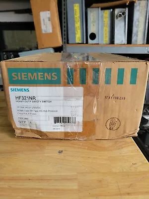 Buy Siemens Fusible 3R Safety Switch / Disconnect HF321NR 30A 240V 3P New Surplus • 134.99$