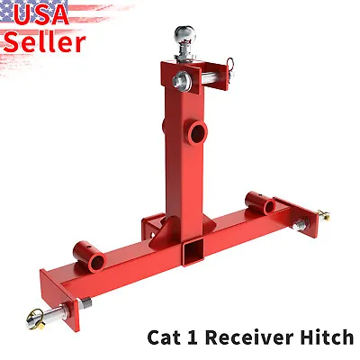 Buy Tractor Trailer Hitch & Ball Drawbar Gooseneck For CAT 1 Spear Receiver 3 Points • 119.99$