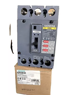 Buy NEW Siemens HQR23B150 3p 240v 150a 65k Circuit Breaker NEW IN BOX • 595$
