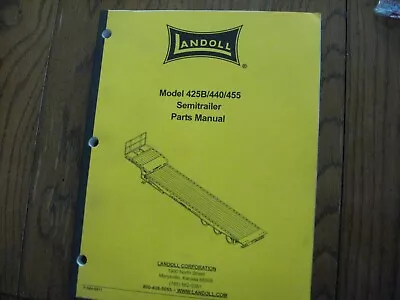 Buy Landoll Model 425B  /  440  /  455 Trailer Parts Manual • 45.95$