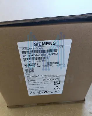 Buy New Siemens 6SE6440-2UD27-5CA1 Micromaster 440 380-480V Via DHL Or FedEX • 550$