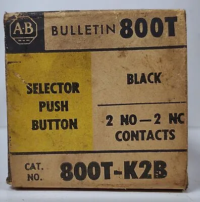 Buy Allen-Bradley 800T-K2B Black Pushbutton • 149.99$