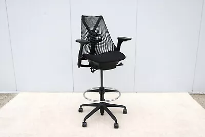 Buy Herman Miller Sayl Ergonomic Black Stool Chair Fully Adjustable Brand New • 650$