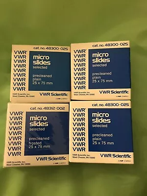 Buy Lot Of 4 VWR Micro Slides 48300-025 • 26.10$