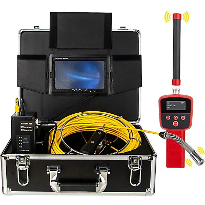 Buy VEVOR 512HZ Sewer Camera Pipe Inspection Camera 7  LCD Monitor With 165ft Cable • 929.89$