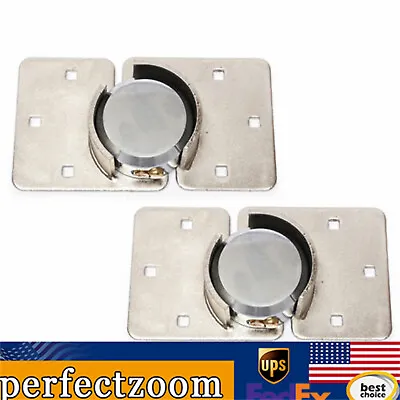 Buy 2 Pack Steel Garage Lock Heavy Duty Van Shed Door Security Padlock Hasp Lock Kit • 31.36$