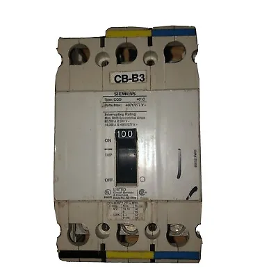 Buy Siemens CQD CQD3100 3 Pole 100 Amp 480V Circuit Breaker - Used • 31$