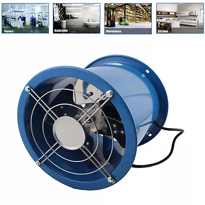 Buy 10  Axial Fan Cylinder Pipe Spray Booth Paint Fume Exhaust Fan For Warehouse • 75.99$