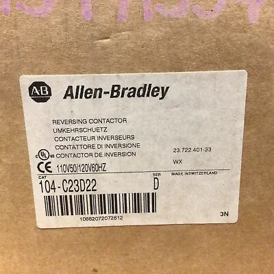 Buy Allen-Bradley 104-C23D22  110/120V 32A Reversing Contactor New • 199.99$