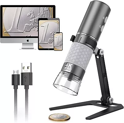 Buy Wireless Digital Microscope 4K HD Wi-Fi Microscope Camera Digital Magnifier Comp • 46.99$