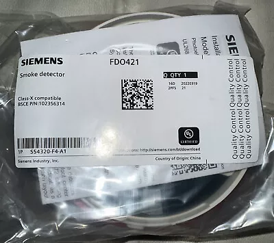 Buy SIEMENS FDO421 Photoelectric Smoke Detector • 74$