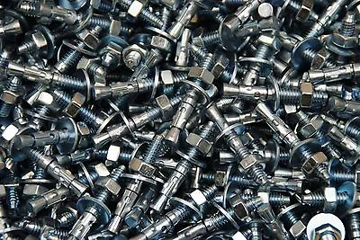 Buy (100) Concrete Wedge Anchor Bolts 1/4 X 1-3/4 Includes Nuts & Washers • 40.99$