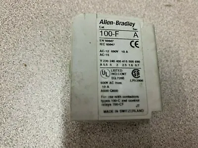 Buy New No Box Allen Bradley Contact Block 100-f • 22.50$