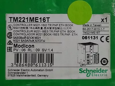 Buy Schneider Electric TM221ME16T Modicon Controller M221-16IO TR PNP ETH Book • 200$