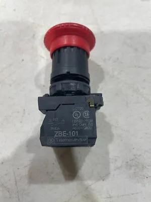 Buy Schneider Electric Red Twist Lock Push Button W/ Zbe-101 Contact Block  B145 • 18.50$
