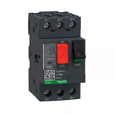 Buy Schneider Motor Circuit Breaker GV2ME 03-20 (0.25-18A) Power Switch Brand New • 44.18$