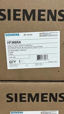Buy Siemens HF366RA 600A 600V HD 3P FUSIBLE NEMA 3R Disconnect Safety Switch ON HAND • 5,999$
