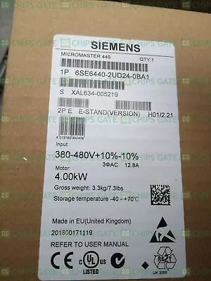 Buy 1PCS New In Box Siemens 6SE6440-2UD24-0BA1 6SE64402UD240BA1 380V 4KW Inverter • 334.95$