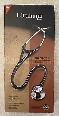 Buy 3M Littmann Cardiology III Stethoscope 3128 Black 27 In/68 Cm Original Box • 90$