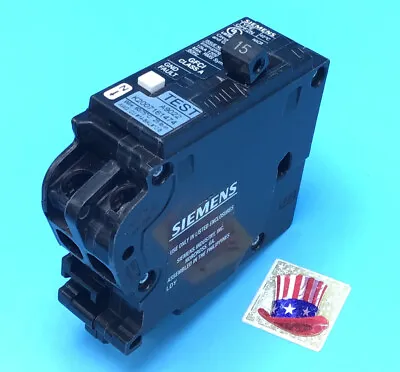 Buy Circuit Breaker Siemens QF115AN  15 Amp 1 Pole 120V GFCI Plug On Neutral • 34.99$
