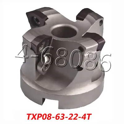 Buy TXP08 63-22 4F Indexable Face Milling Cutter 4Flute For WPMT080615 Inserts TXP • 19.90$