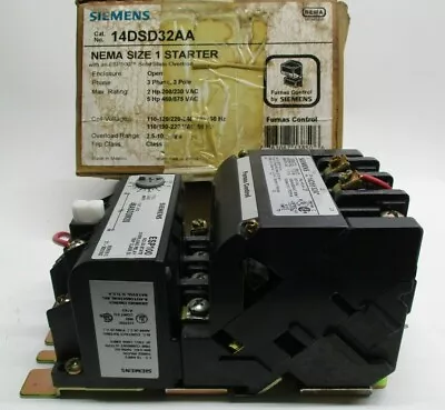 Buy New Surplus Siemens NEMA Size 1 Starter 14DSD32AA Furnas Control • 599.99$