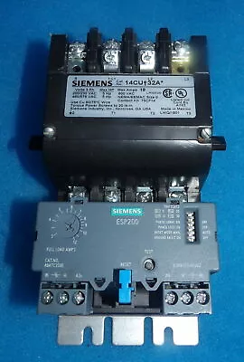 Buy Siemens 14CU†32A* 5HP 18A Contactor W/ ESP200 Overload Relay + 1 Year Warranty • 99.99$