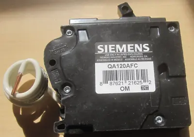 Buy Siemens QA120AFC 20 Amp 1 Pole 120 Volt Combination AFCI Breaker QAF2 Free Ship • 39.99$