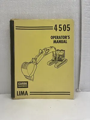 Buy CE Clark Equipment Lima 4505 Operator Manual Trackhoe Loader 172 Pgs • 149.95$
