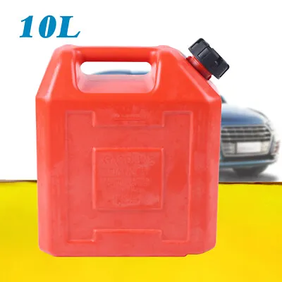 Buy 10L Portable Fuel Cans Gas Diesel Oil Petrol Fuel Tanks Container For ATV Car *1 • 24.44$